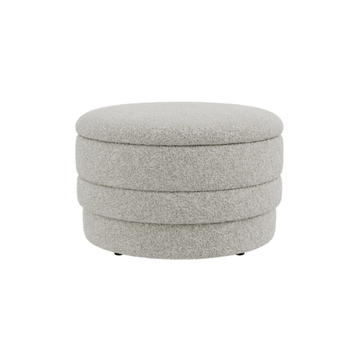 ENZO - Round fabric pouf by DÔME DECO - view 3